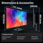 KTC 32 Inch 2K 120Hz Computer Monitor, IPS QHD 2560 x 1440p Monitor with Ultra-Thin Bezels, HDR10, Adaptive Sync, HDMI/Display Ports, Tilt Adjustable, Eyecare, Ideal for Office and Casual Gaming