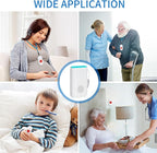Wireless Caregiver Pager Nurse Alert System SOS Call Button Vibration Pager Nurse Calling Alert System with 58 Melodies 4 Adjust Volume Levels for Patients Seniors Elderly Monitoring at Home