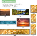Video Wall Controller, 4K HD Display Seamless Splicing Processor with RS232, Input, 4 Way Audio Output 180° Rotate TV Wall Display 2x2 1x2 1x3 1x4 2x1 3x1 4x1 (US Plug)