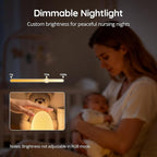 JolyWell Night Light for Kids, Baby Night Light with Sound Machine, RGB Egg Night Light for Nursery, Stepless Dimming, Touch Control, Night Lamp for Kids Bedroom, Safe & Harmless, Eye-Caring