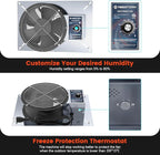 Abestorm 720CFM Crawlspace Ventilation Fans IP-55 Grade Basements Stainless Steel Vent Fan 10 inches Ventilator Fan with Freeze Protection Thermostat Dehumidistat for Crawlspace Attic Garage Exhaust