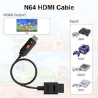 Azduou Gamecube /N64 HDMI Adapter Supports 4:3 and 16:9 Aspect Ratio Switching Converts N64 Game Console Video Signal to HDMI Signal Easily Connect The Game Console to HDTV（for N64/SNES/NGC-3 in 1）