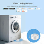 Wi-Fi Water Leak Detector: 100dB Water Sensor Alarm for Basement, Adjustable Alarm and App Alerts, Flood Leakage Detection Devices for Pipe/Drain/Sink/Faucet