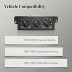 599-213 A/C Control Switch Air Conditioning Climate Control Module, Front Climate Control Module Panel for for 1997-2005 Chevrolet Malibu, 1997-1998 Oldsmobile Achieva, 1997-1999 Oldsmobile Cutlass