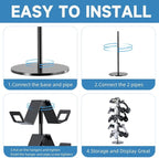 Qpfctwil Controller Stand,5 Tier Controller Headphone Holder for Universal Headsets and Controllers,Black