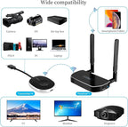 Wireless Hdmi Transmitter and Receiver 4k. One Receiver and Four Transmitter,Switch at Will,165FT/50M VGA Dual Screen Casting Video Audio from PC/Laptop/Netfix/TikTok to Monitor,Projector Equipment