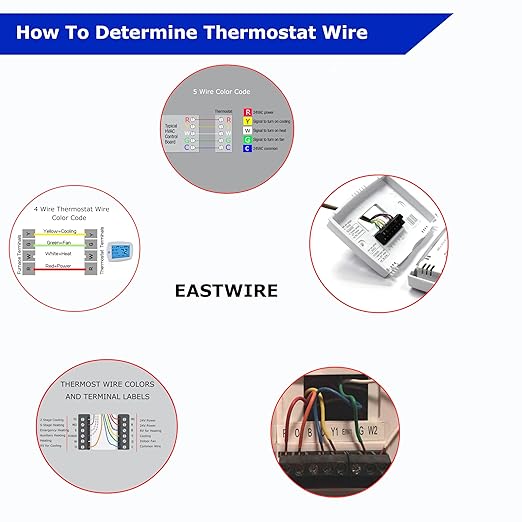 Eastwire 18/6 50ft Thermostat Wire- Brown - Solid Copper 18 Gauge, 6 Conductors - CL2 (ETL Listed) - Residential, Commercial and Industrial Rated (18/6, 50ft)