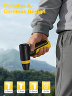 DEEBOX Electric Compressed Air Duster & Blower, 150000 RPM Super Power Adjustable Air Duster, 3 Speed Cordless Mini Blower, USB Rechargeable (5V/2A), Portable Dust Remover for Computer Keyboard Car