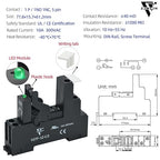 6V DC Electromagnetic Power Relay Miniature Coil 8A 8 Pins 2PDT 2NO 2NC with Indicator Light and Socket Base (5 Pin- 12A, DC 6V)