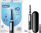 Oral-B iO Deep Clean Rechargeable Electric Toothbrush, Black, iO Series 3 Limited, 2 Brush Heads, Travel Case, Pressure Sensor, 3 Cleaning Settings