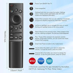 BN59-01357A Solar Voice Remote for Samsung TVs - Compatible with Frame/Neo QLED 4K/8K UHD Smart TVs (VG-TM2180ES/ZA), 3 App Shortcuts & Solar Charging