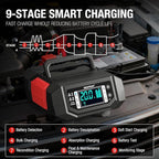 NEXPEAK 1-20A Battery Charger, Trickle Charger Car Battery Charger 12V 24V LiFePO4 Lead Acid Smart Battery Maintainer with Adjustable Current for Car Truck Lawn Mower Boat Marine