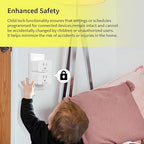Minoston Matter Smart Plug, Smart Outlet Compatible with Alexa, Apple Home, Google Home, SmartThings, App and Voice Control, 100% Privacy, 2.4G Wi-Fi Only, White, 4 Pack