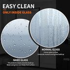 Shower Door 34" X 74" Clear Tempered Fluted Glass Framed Shower Screen Shower Panel for Walk-in Bathroom Shower, Matte Black Finish