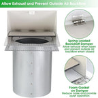 4 Inch Dryer Vent Cover Outside,Dryer Vent Cover Outdoor Exterior Vent Cover Wall Vent Dryer Exhaust Vent Cover Cap,Hooded Wall Vent with Screen & Damper for Dryer Duct AC HVAC,Galvanized Steel,White
