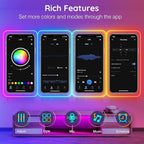 SINLEY Led Neon Rope Lights,Control with App/Remote,Flexible Led Rope Lights,Multiple Modes,IP68 Outdoor RGB Neon Lights Waterproof,Music (50FT)