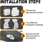Garage Door Bracket for Ring Alarm Contact Sensor 2nd Gen | Secure Mount with Quick-Snap Clip & Screws | Easy Install Accessory (White Sensor Not Included)