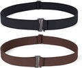 JASGOOD Women No Show Stretch Belt Elastic Web Strap Belt with Flat Buckle for Jeans Pants Dresses