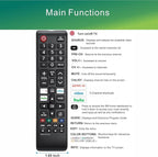 Universal Remote Compatible with Samsung TV Remote Replacement, IR, No Voice, Compatible All Smart LCD LED HDTV 3D Smart TVs Models BN59-01315J BN59-01315A BN59-01301A