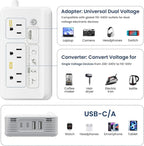 Mapambo 2000W Voltage Converter US to Europe, 7 in 1 Converter for European Travel for Hair Dryer, Kettles, Coffee Makers and etc. 220v to 110v Converter for International Travels