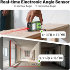 Laser Distance Measure 330Ft. Huepar Digital Rechargeable Laser Measuring Tool with Bluetooth -Phone APP, Angle Sensor, 1/16in Accuracy, M/in/Ft Unit, Pythagorean Mode, Measure Distance, Area, Volume