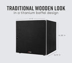 Polk Audio PSW10 10" Powered Subwoofer Home Audio – Power Port Tech, Up to 100 Watts, Big Bass in Compact Design, Easy Setup with Home Theater, Timbre-Matched with Monitor & T-Series Polk Speakers