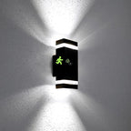 rosykite Motion Sensor Outdoor Wall Lights, Dusk to Dawn Exterior Light Fixtures with 3 Modes, Modern Up Down Wall Sconce, Waterproof Aluminum Porch Light for Garage, Patio, Front Door – Matte Black