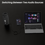 Kxable 1/8 Inch TRS Stereo Y Splitter Cable 4FT, 3.5mm Male to 2-Male Y-Splitter Stereo Audio Cable, for Cell Phone PC Laptop, Speaker, Headphones, Suitable for Switching or Two Sets of Speakers