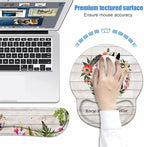 Keyboard Wrist Rest + Mouse Pad Wrist Support Set with Coasters, Non-Slip PU Base Ergonomic Mousepad for Home Office Working Studying Easy Typing & Pain Relief, Horse Theme, Horses Make Life Better