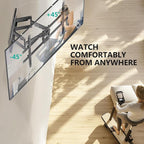 WALI Heavy Duty Full Motion TV Wall Mount Bracket for Extra Large TVs,Holds up to 220Ibs, Swivel Tilt Rotatable,Max Mounting Holes 1000x600, Fits 65 75 85 100 120 inch LED/LCD/OLED 4K/8K on Wood Stud