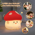 Rytinazzz Hug Mushroom Night Light, 50-Hour Battery & Pat Control, Squishy Lamp for Kids Bedroom, Girls, USB Rechargeable with Timer, Valentines Gifts