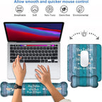 Keyboard Wrist Rest and Mouse Pad Wrist Support Set, Inspirational Quote Stay Positive Work Hard and Make It Happen Non-Slip Rubber PU Base for Home Office Working Studying Easy Typing & Pain Relief