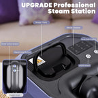 Cobuy Professional Steam Station, 2200W Dual Heating Steam Iron for Clothes with Ceramic Soleplate, 5 Steam Levels, Dry& Steam Modes, Auto Shut-Off, Self-Cleaning, 1.2L Tank for 65min Continuous Steam