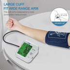 Blood Pressure Monitors for Home USE; Voice Volume Control Bilingual (English/Spanish); Talking ARM Upper Arm Blood Pressure Monitor with Large Digits Display; with 18.9 INCHES Extra Large Cuff