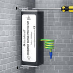 Awishwell Ethernet Surge Protector Gigabit 2 Pack, 20KA PoE++ RJ45 Surge Protector, Ethernet Lightning Arrestor 1000Mbps LAN Network CAT5/CAT6 Thunder Arrestor-Mounting Flange