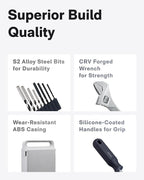 HOTO Cordless Brushless Drill Tool Set, Variable Speed, Hidden Buckle, Unique LED Screen, Intelligent Digital Display, Exquisite & Practical, High-end Drill Kit for Home/Daily Use