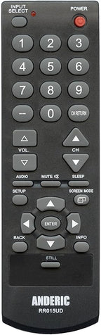 Anderic RR015UD Replace Remote for Sylvania, Funai, Symphonic, Emerson NH000UD, NF029UD, NF026UD, NF027UD, NH301UD, NH303UD, NH305UD, NH310UP, NF000UD, NF006UD, NF015UD, NF015UF, Magnavox NH304UD