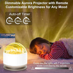 HUMIIEYE Northern Lights Projector, 13 Colors Aurora Night Light Projector for Bedroom, 3 Timers, Remote Galaxy Light Projector, Memory Function Dimmable Mood Lighting for Playroom Kids Teen Girl Gift