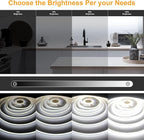 AXMOTUT 32.8ft White COB LED Strip Light, High Bright LED Strips with 320LEDs, RF Remote and UL Power Supply, 6000K Dimmable LED Lights for Bedroom, Kitchen, DIY Home Decoration, 2 Rolls of 16.4ft