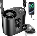 Portable Waist Fan,10 Speeds Personal Fan Clip On Fans for Shirt,10000mAh Rechargeable Neck Fans With LED Display, 3 Lights Mode Wearable Belt Fans for Men Women Gifts Outdoor, Camping, Travel, Beach