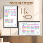 Smart Digital Calendar: 21.5-Inch Electronic Wall Calendars & Chore Chart, Full HD Interactive Touchscreen Display for Family Schedules Planner,Seamless Scheduling/Organizing-Wall/Desk Mountable-Black