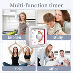 Visual Timer for Kids Adults, 60-Minute Countdown Timer for Classroom, Kitchen,Office, Pomodoro Timer Time Management Tools for Toddler ADHD(White)
