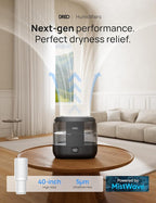 DREO Smart Humidifiers for Bedroom, Top Fill 4L Supersized Humidifier Large Room with 28 dB, 36H Runtime, Touch/APP/Voice Control, Nightlight, Cool Mist Humidifiers for Baby, Plants, Indoor, Ebony