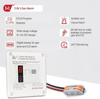 RV Carbon Monoxide and Propane Detector, 2 in 1 Dual CO/LP Gas Alarm,Replace The Old 31011,100dB Loud Alarm,12V DC for Motorhome Travel Trailer, Motor Coach, Truck Camper (R503 Flush Mount-White)