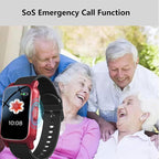 Elderly Fall Watch, Smart Watch for Men Women Wtih Sos Call and Health Monitoring, Ip67 Waterproof, Emergency Call Bracelet, for Seniors & Adults, Christmas and Birthday Gifts, 4G Safety(Black)