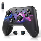 AceGamer Wireless Bluetooth Controller for PC/Steam/Switch with Linear Motors, Hall Joysticks and RGB Light- Upgraded PC Controller and Back Buttons Lock, Multi-Platform Support (Galaxy)