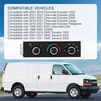 DICMIC Front A/C Heater Climate Control Module Compatible with 2001-2014 Chevrolet Express 1500 GMC Savana 1500 2001-2021 Chevrolet Express 2500 3500 GMC Savana 2500 3500 Replace# 599-293, ‎15773676
