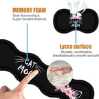 4 in 1 Ergonomic Keyboard Wrist Rest & Mouse Pad Wrist Rest Set, Large XXL Gaming Desk Mat 31.5"x 11.8" with Non-Slip Base, Memory Foam for Home Office Study Gaming, Cat Mom Floral