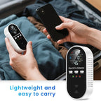5 in 1 Carbon Monoxide Detectors Plug in with Temperature Humidity Sensor Built in Battery Backup, Natural Gas Leak Detector with Clear LED Display Sound & Light Warning for Home/Hotel, 2Pcs, Black.