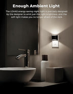L LOHAS LED Night Lights Plug into Wall 2 Pack, Nightlight with Dusk to Dawn Sensor,3 Level Brightness Adjustable, 5000K Daylight White
